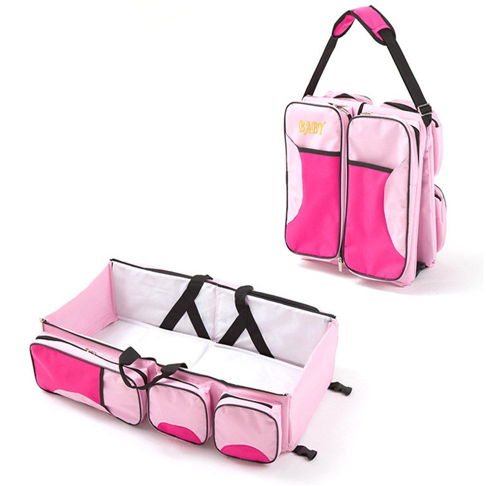 Lit pliant pour bébé, sac pour maman, Portable, à une épaule, multifonctionnel, grande capacité, sortie Portable