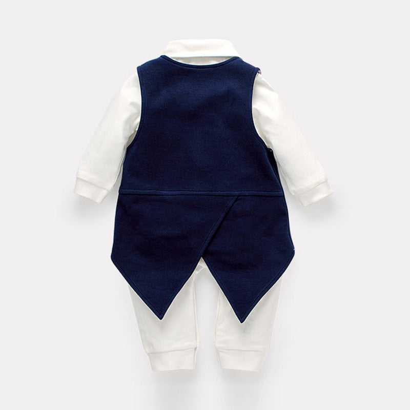 Costume d'escalade une pièce pour garçons, gilet de smoking à manches longues, ensemble pour bébés garçons et tout-petits