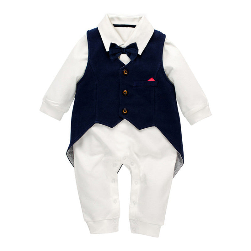 Costume d'escalade une pièce pour garçons, gilet de smoking à manches longues, ensemble pour bébés garçons et tout-petits