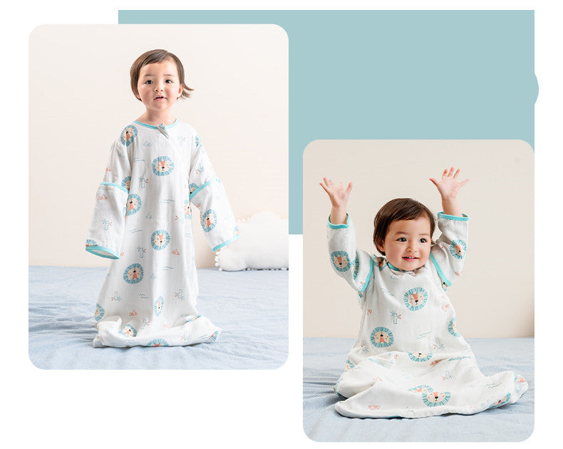 Bethes Baby Gauze Sleeping Bag Spring, Autumn And Summer Thin Section Newborn Child Anti-Kick, Four-Season General Baby Anti-Starter