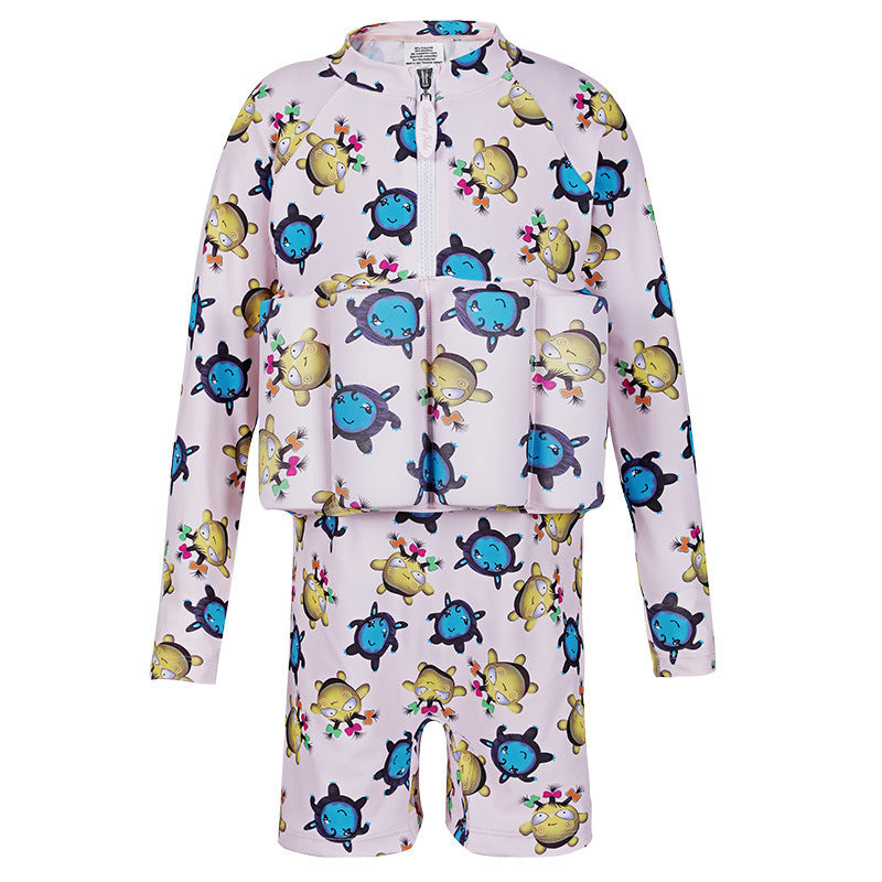 Children's Sunscreen Long-sleeved One-piece Swimsuit