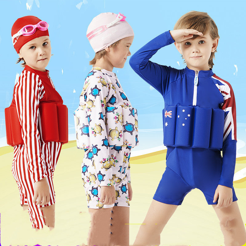 Children's Sunscreen Long-sleeved One-piece Swimsuit