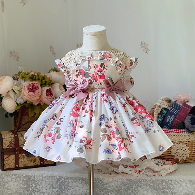 Robe de princesse avec beau dos pour filles, robe Lolita