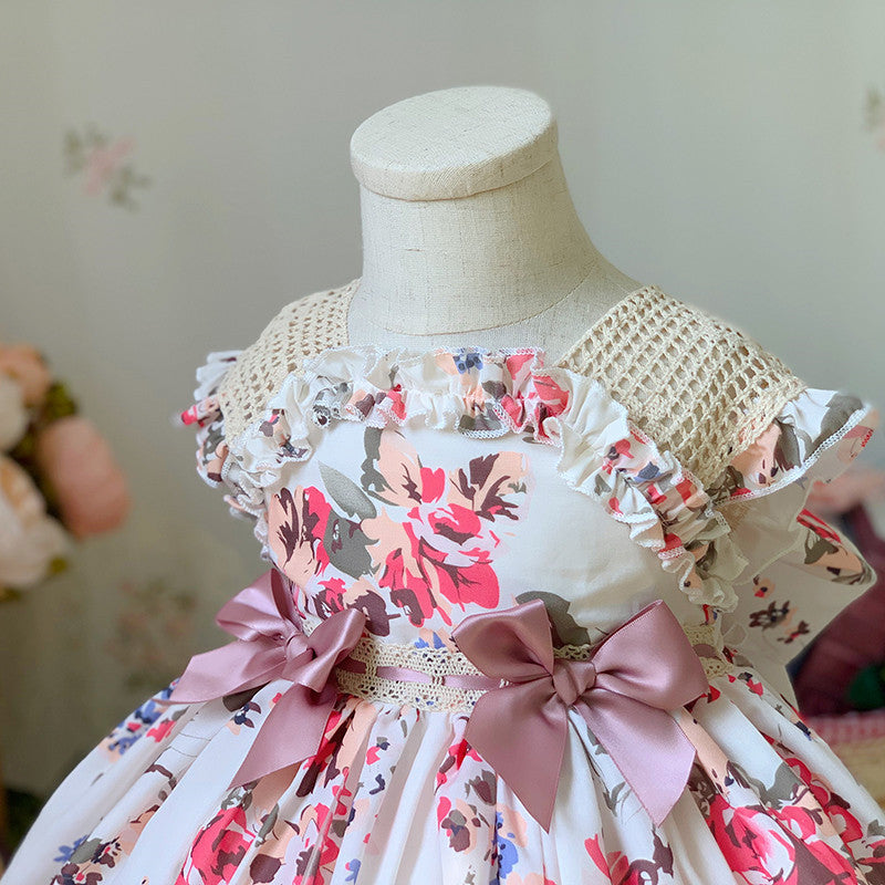 Robe de princesse avec beau dos pour filles, robe Lolita