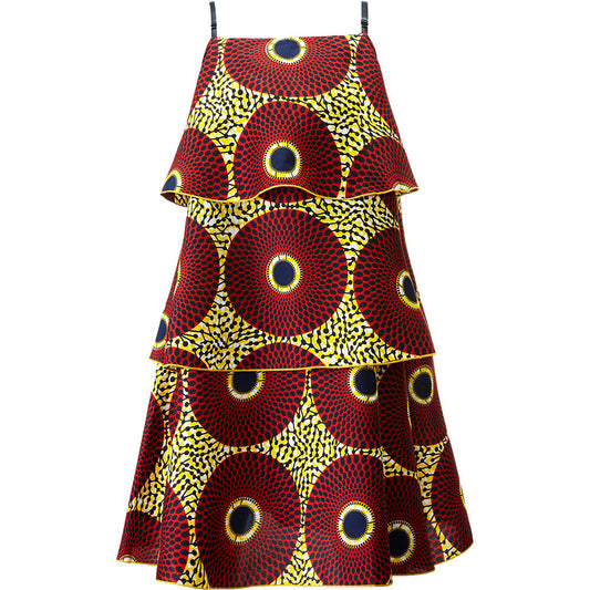 Robe africaine à bretelles, robe transfrontalière