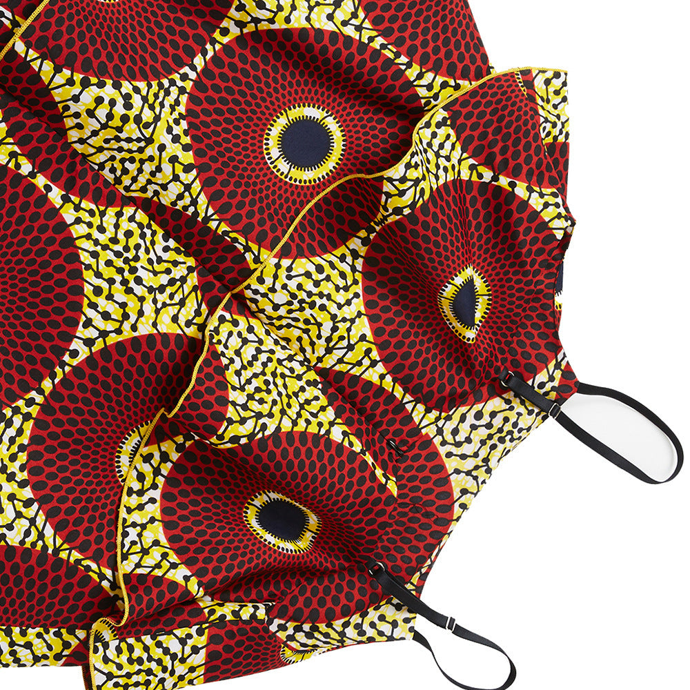 Robe africaine à bretelles, robe transfrontalière