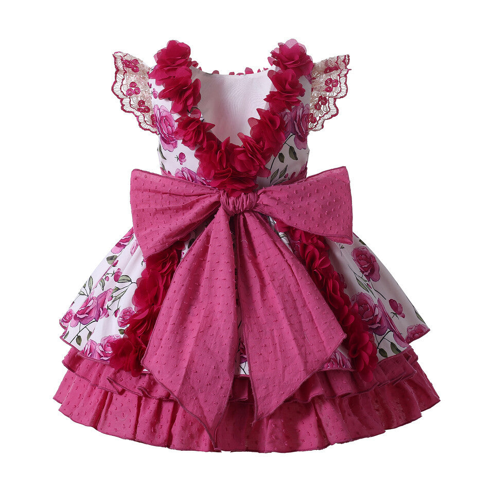 Robe à fleurs pour filles, jolie fleur d'anniversaire