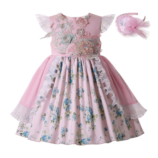 Robes Florales Vintage Manche Volante