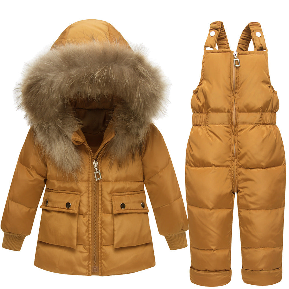 Children's down jacket suit