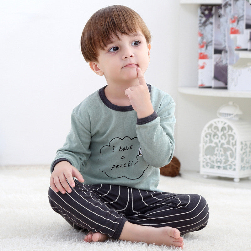 Conjunto de ropa interior infantil, puro algodón para mantener el calor.