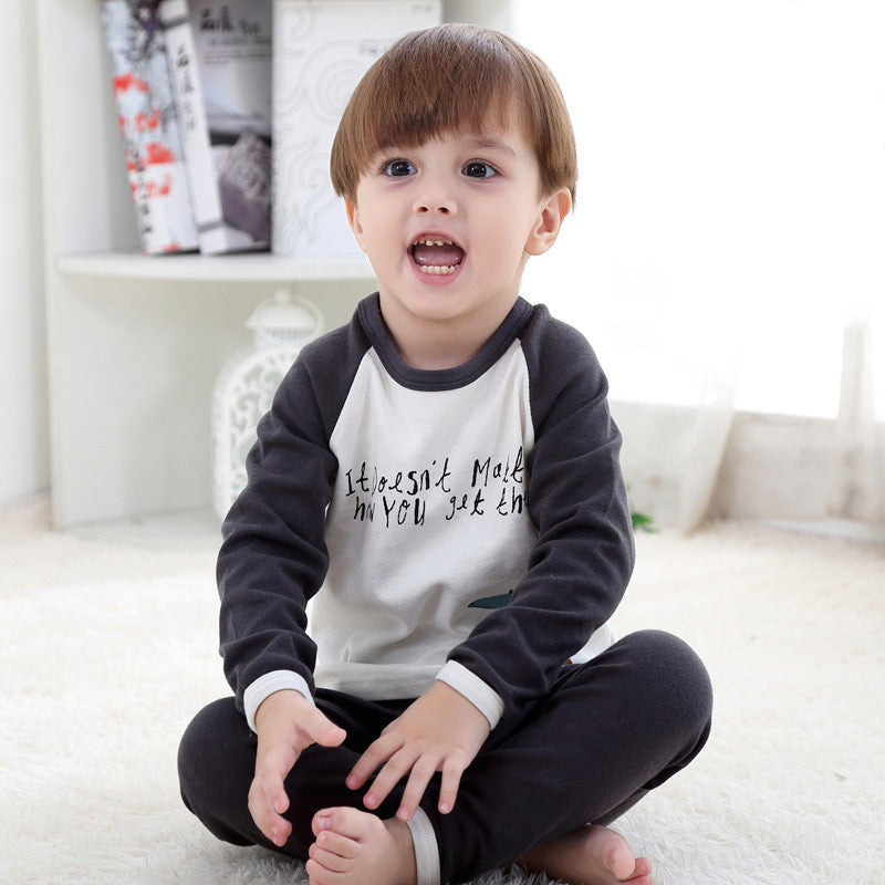 Conjunto de ropa interior infantil, puro algodón para mantener el calor.