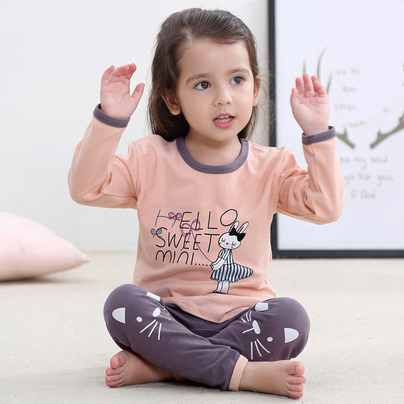 Conjunto de ropa interior infantil, puro algodón para mantener el calor.