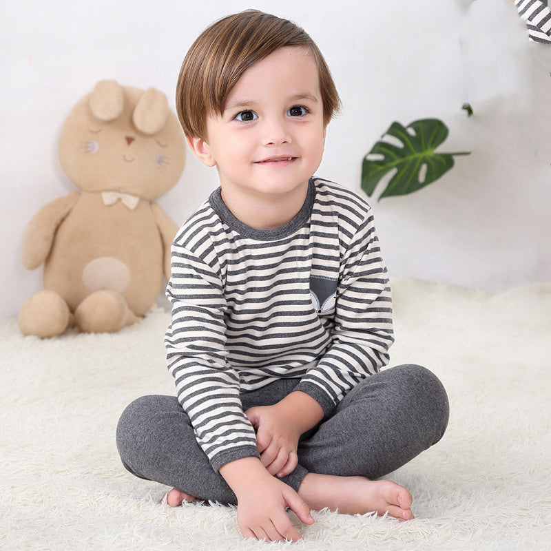 Conjunto de ropa interior infantil, puro algodón para mantener el calor.