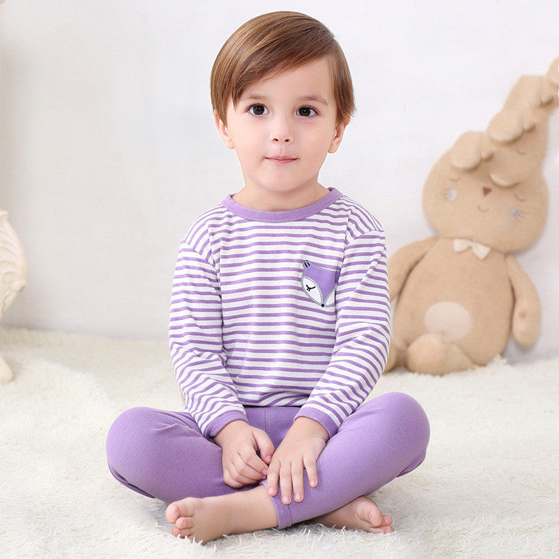 Conjunto de ropa interior infantil, puro algodón para mantener el calor.