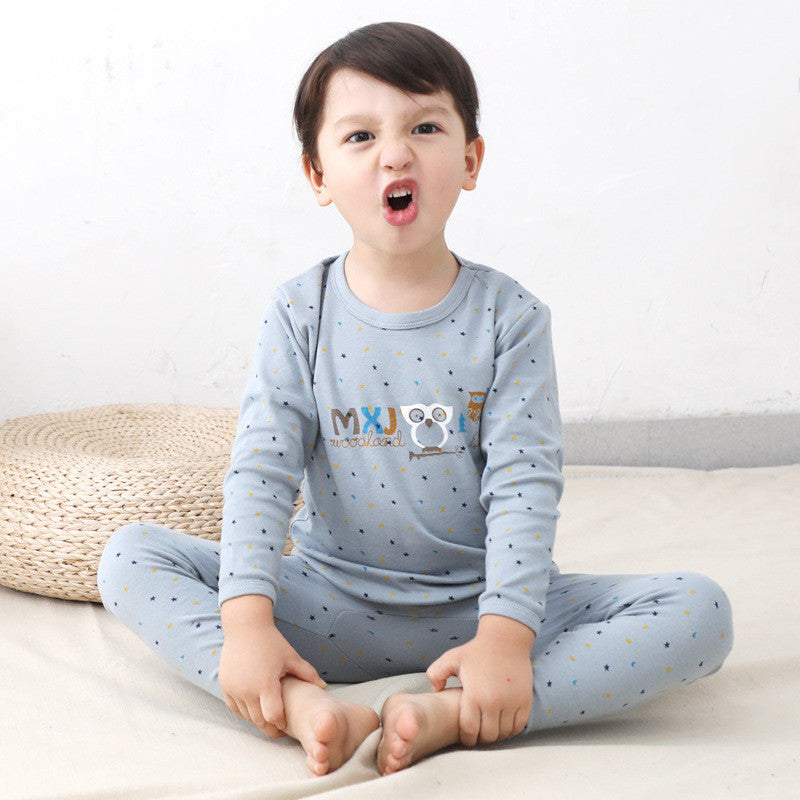 Conjunto de ropa interior infantil, puro algodón para mantener el calor.