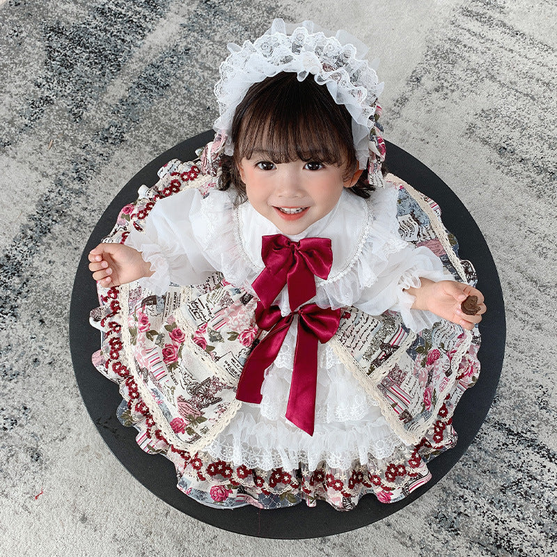 Vestido de princesa lolita para bebé, vestido lolita para niños, vestido lolita para niña, vestido de otoño