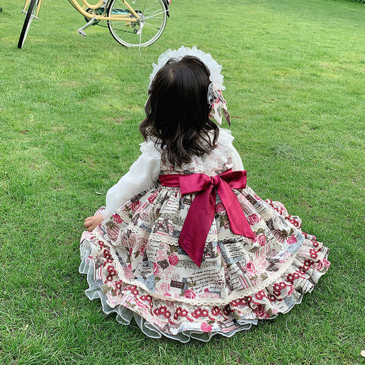 Vestido de princesa lolita para bebé, vestido lolita para niños, vestido lolita para niña, vestido de otoño