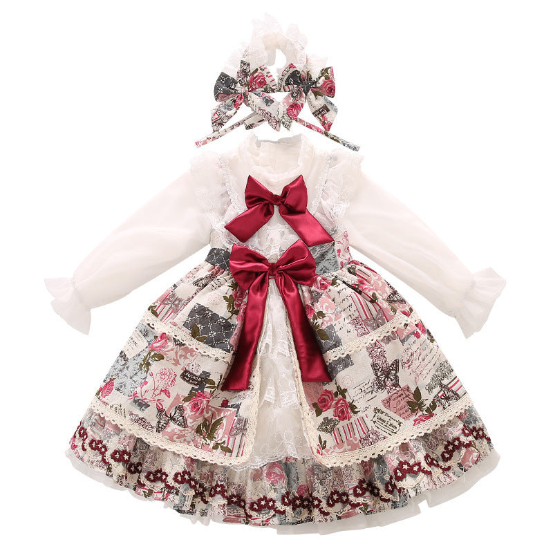 Vestido de princesa lolita para bebé, vestido lolita para niños, vestido lolita para niña, vestido de otoño