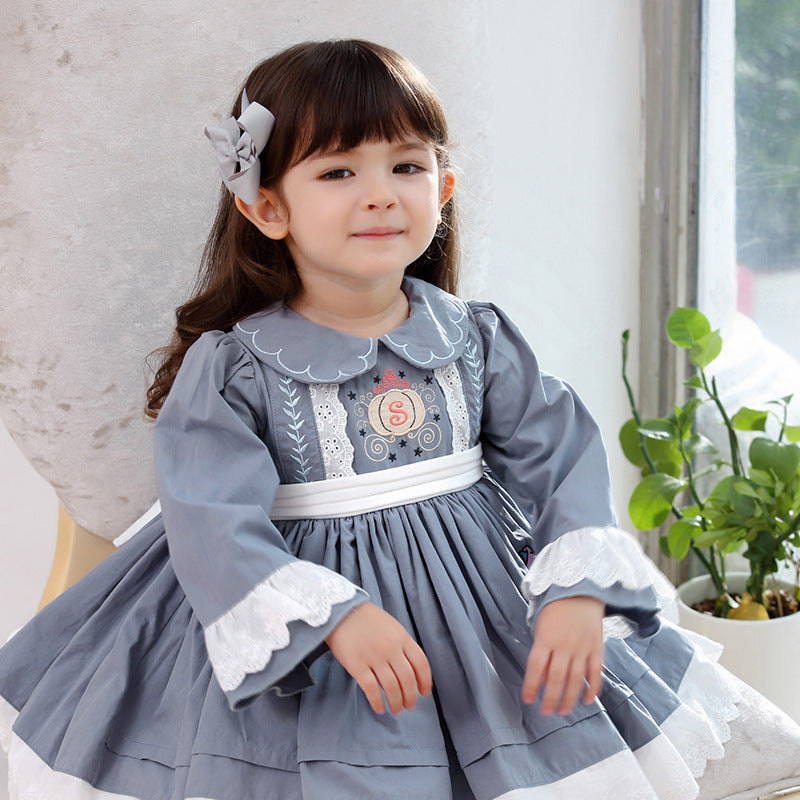 Cake Skirt Lolita Children's Dress Girls Lolita College Style Spanish Princess Dress