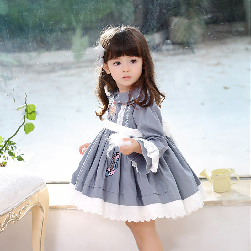 Cake Skirt Lolita Children's Dress Girls Lolita College Style Spanish Princess Dress