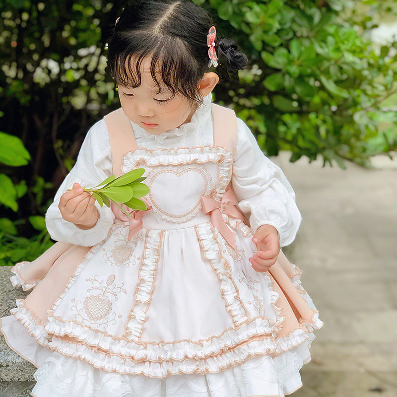 Robe à bretelles originale européenne et américaine, robe à bretelles, robe de princesse espagnole, jupe pour enfants haut de gamme, costume pour fille, livraison unique