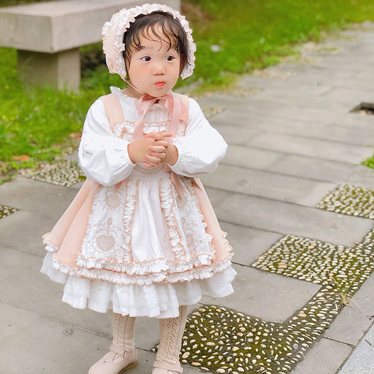 Robe à bretelles originale européenne et américaine, robe à bretelles, robe de princesse espagnole, jupe pour enfants haut de gamme, costume pour fille, livraison unique