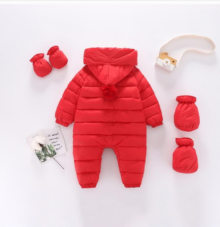 Baby Romper Plus Barboteuse rembourrée en velours