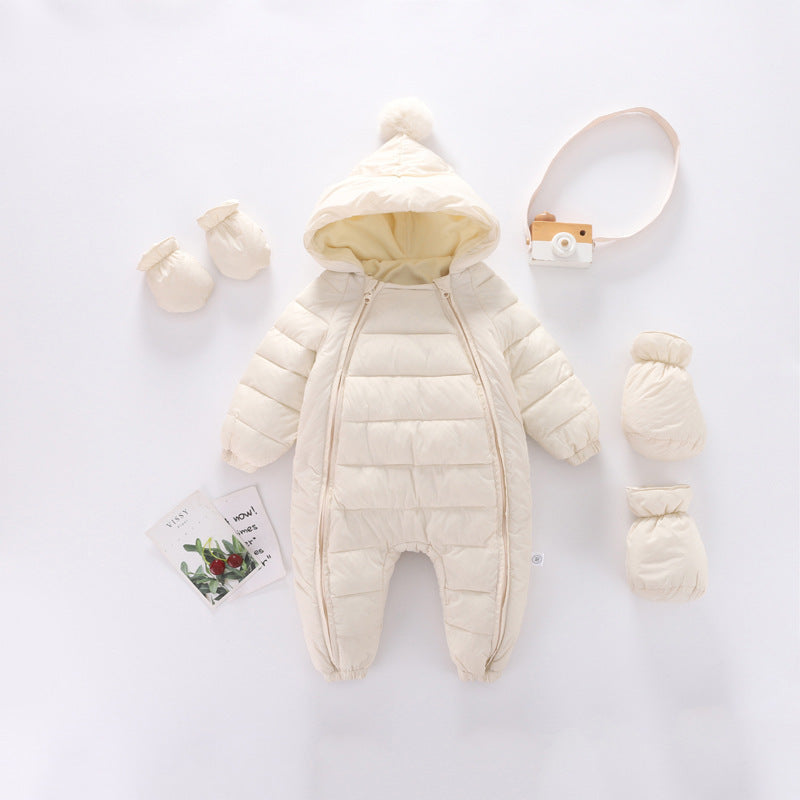 Baby Romper Plus Barboteuse rembourrée en velours