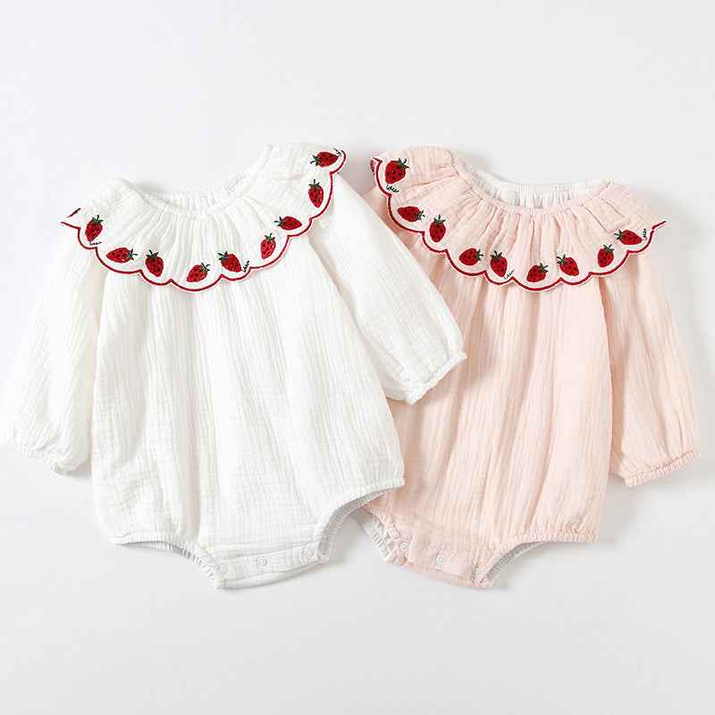 Vêtements pour bébé, combinaison une pièce à manches longues, barboteuse florale coréenne pour petite fille, automne