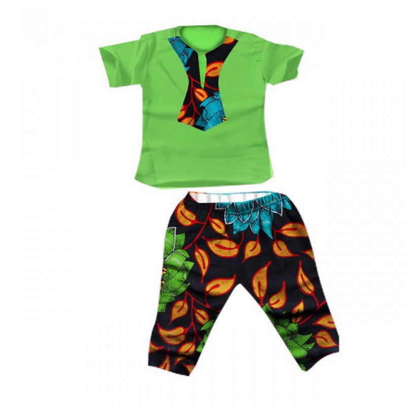 African Boy Suit Cotton Batik Printed Fabric