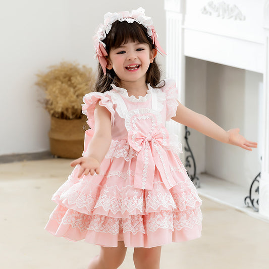 Robe de princesse pour filles, tenue de l'industrie lourde, robe espagnole pour enfants