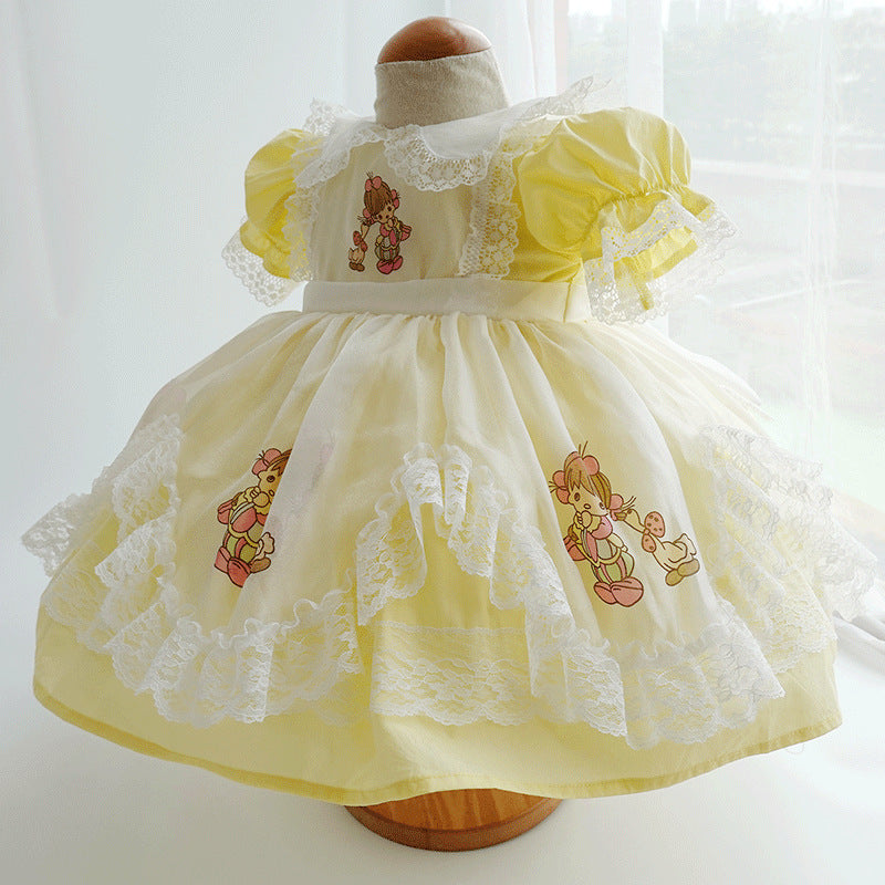 Robe d'été en dentelle pour filles de 21 ans, vêtements de princesse pour enfants de 21 ans, fourniture du commerce extérieur, nouvelle collection