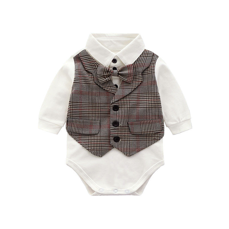 Boys Gentleman English Vest Pants Suit Dress