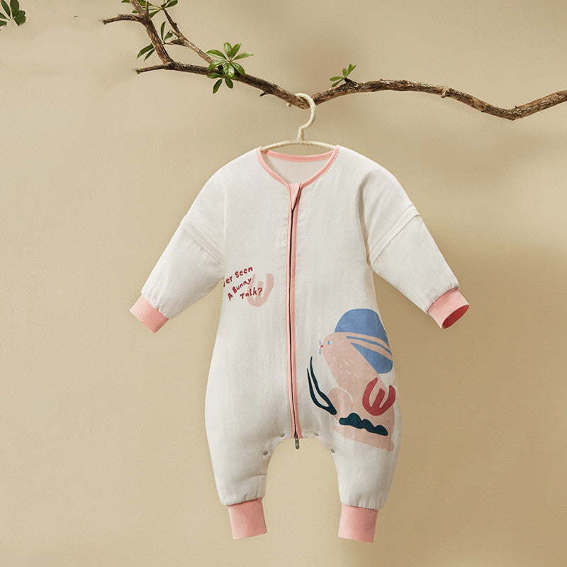 Baby Dandelion Gauze Split-leg Sleeping Bag