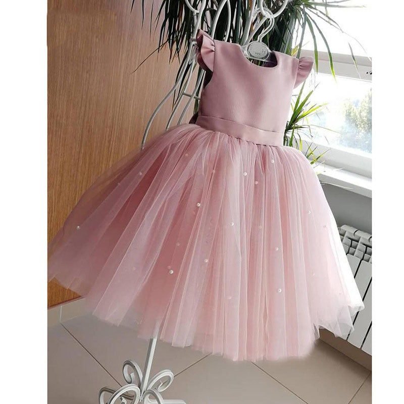 CUHK Robe d'anniversaire pour petite fille - Robe de princesse douce