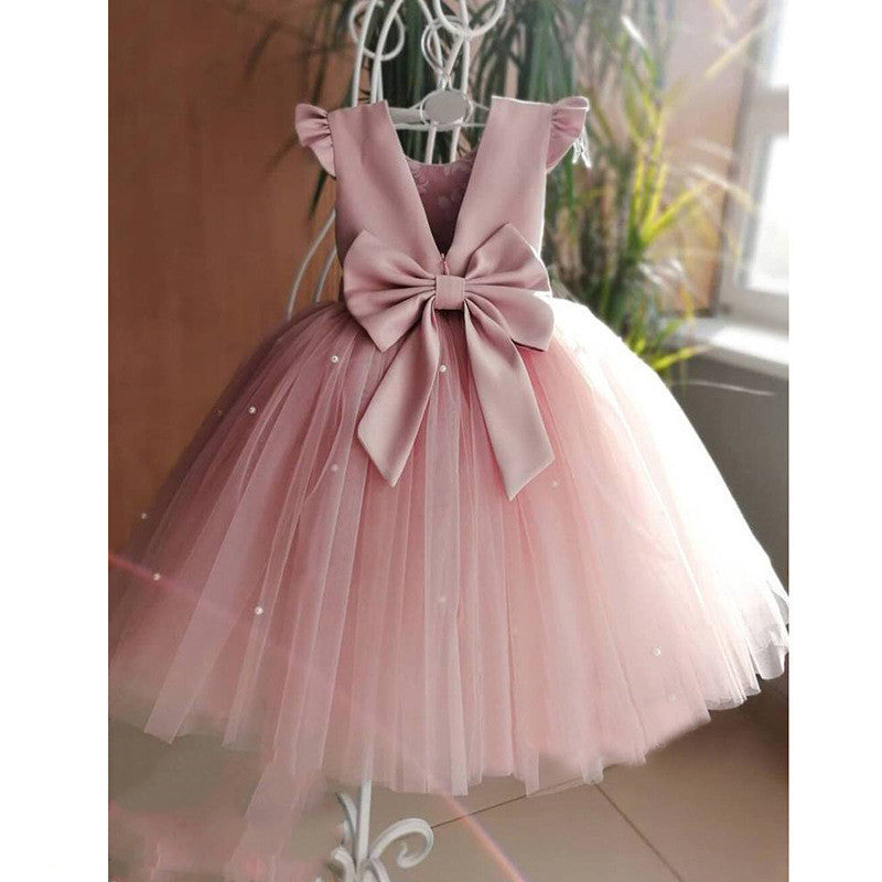 CUHK Robe d'anniversaire pour petite fille - Robe de princesse douce