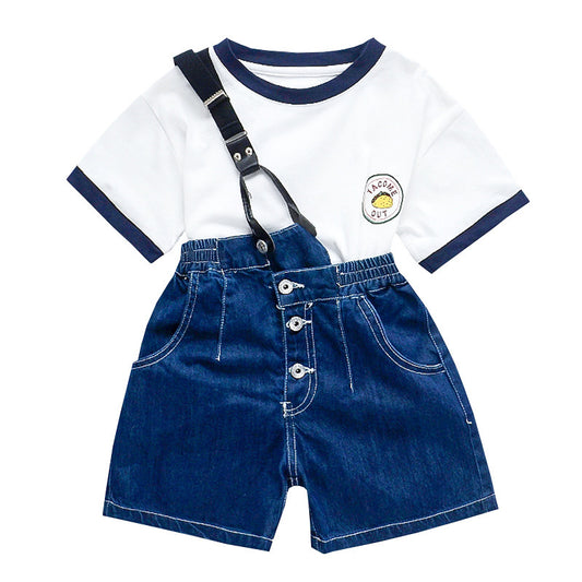 Base Shirt Bib Vêtements pour enfants deux pièces