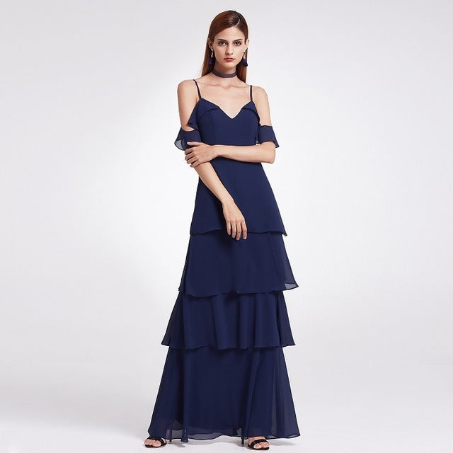 Chiffon Bridesmaid Dress Wedding Long Dress