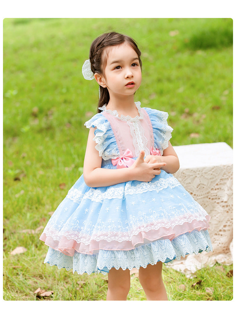 Vêtements pour filles, jupe gilet princesse Lolita Lolita, jupe Tutu en maille pour enfants