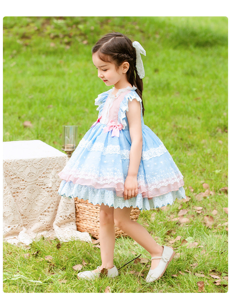 Vêtements pour filles, jupe gilet princesse Lolita Lolita, jupe Tutu en maille pour enfants