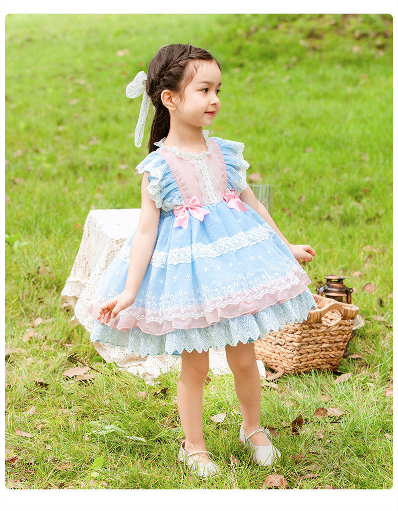 Vêtements pour filles, jupe gilet princesse Lolita Lolita, jupe Tutu en maille pour enfants