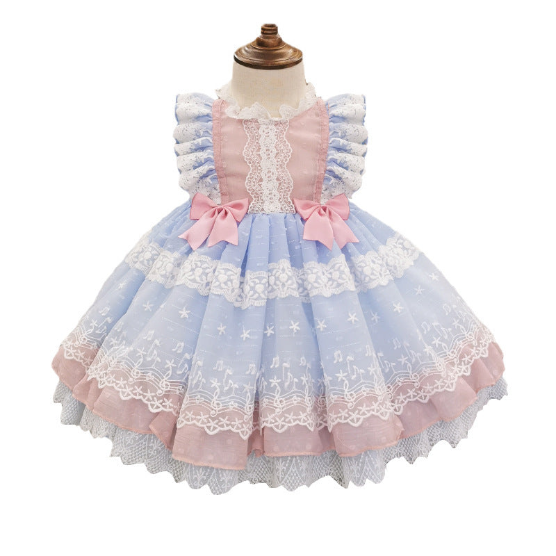 Vêtements pour filles, jupe gilet princesse Lolita Lolita, jupe Tutu en maille pour enfants