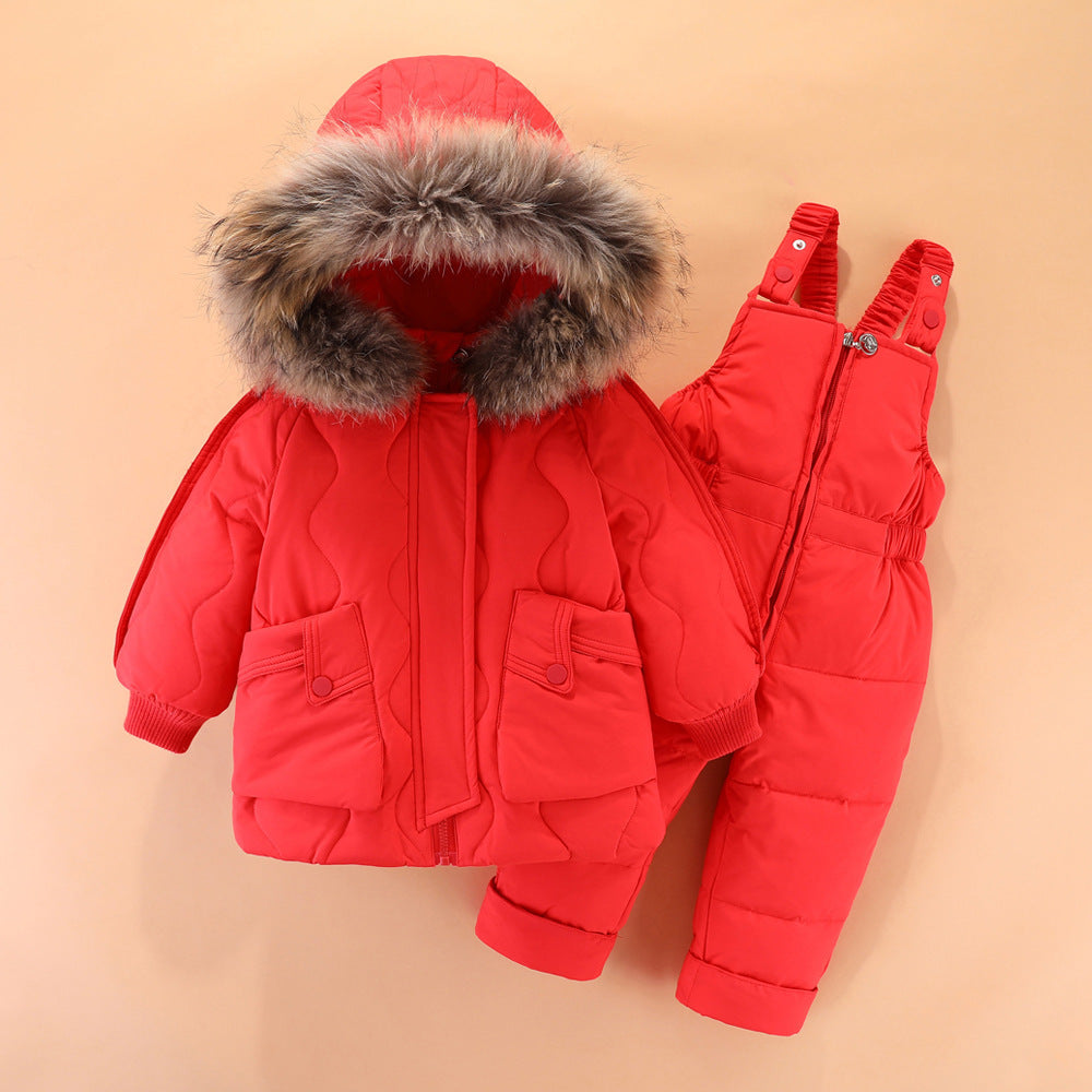 Children's down jacket suit