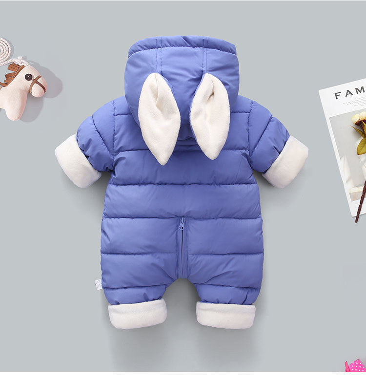 Children's heavy down cotton suit one piece suit