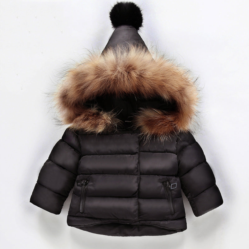 Manteau en coton rembourré main bébé fille 1 an