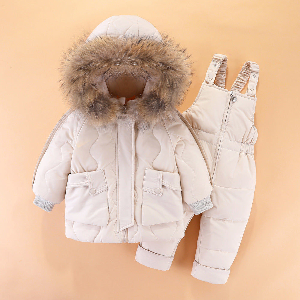 Children's down jacket suit