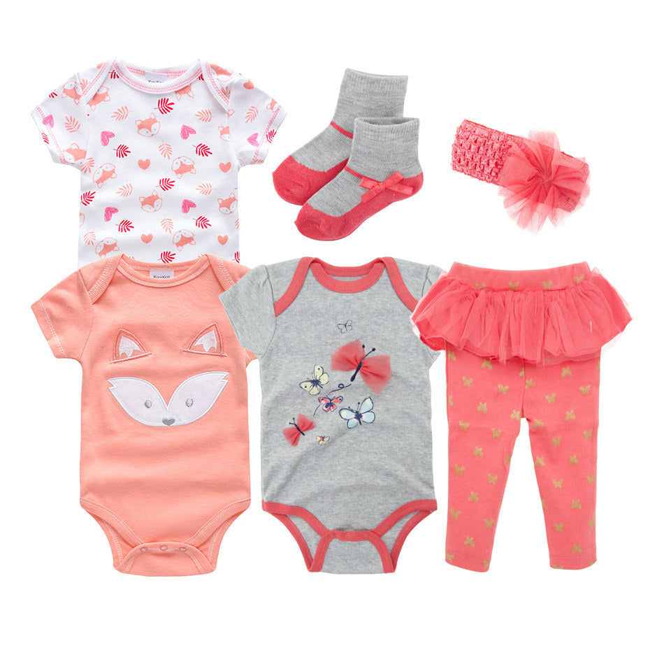 Costume bébé 5 pièces, ensemble d'été à manches courtes