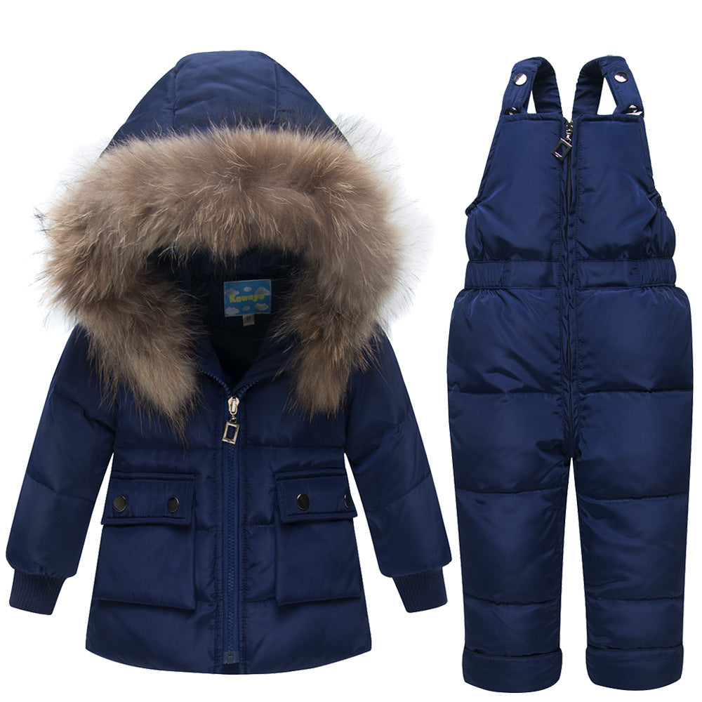 Children's down jacket suit