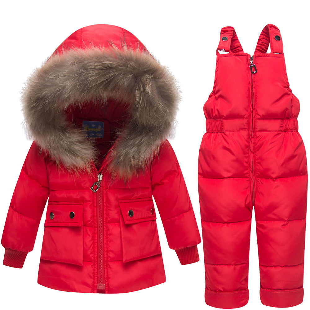 Children's down jacket suit