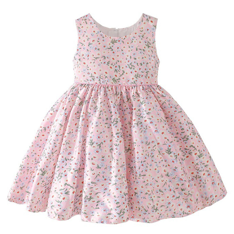 Robe de princesse coréenne en coton, petite jupe florale, mignonne